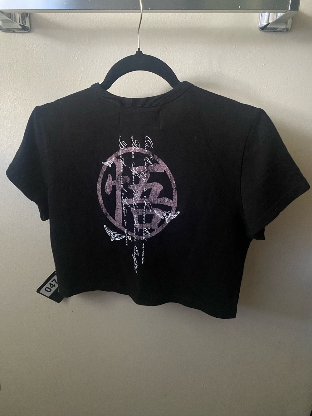 Darc Sport Black Graphic Crop Short Sleeve